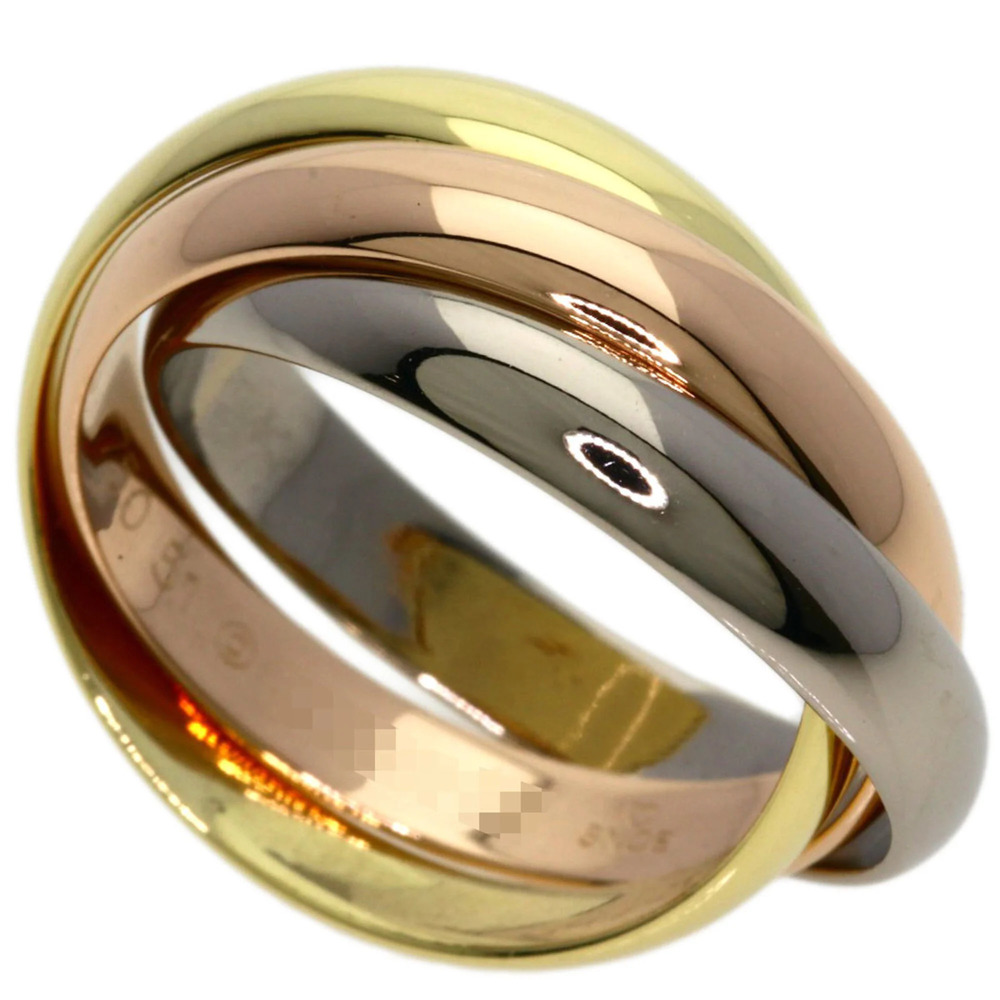 Cartier Trinity #51 Ring, 18K Yellow Gold/18KWG, Women's, CARTIER